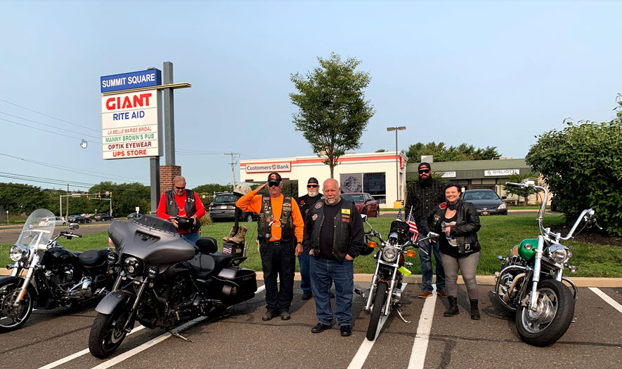 Dad and Warrior Watch Riders